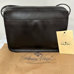 Patricia Nash Black Leather Crossbody Bag